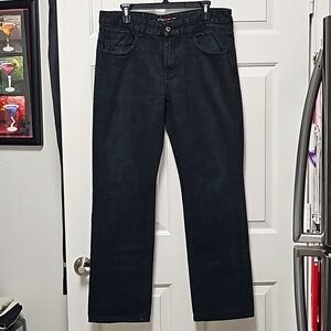 ✨️WT~WT02 New York Classically Detailed Black Denim Jeans Size 34/32